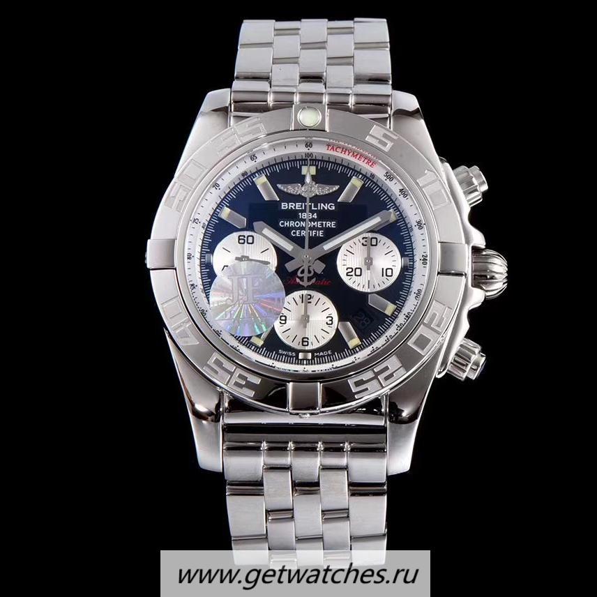Fake Breitling Chronomat 44 AB011011 JF SS Black Dial 7750