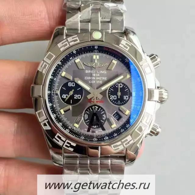 Best Price Breitling Chronomat 44 AB011012/F546/375A JF SS Grey Dial 7750