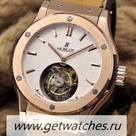 Best Price Hublot Classic Fusion Tourbillon Rose Gold White Dial Tourbillon