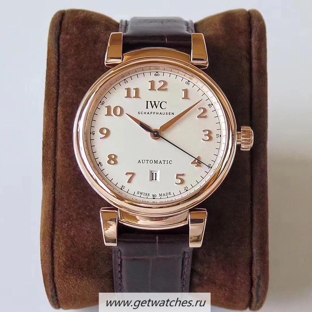 Best Price IWC Da Vinci Automatic IW356601 MKF Rose Gold White Dial 2892