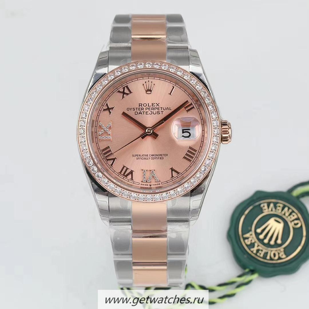 Perfect Replica R01ex Datejust 36 126233 EWF SS & Rose Gold Pink Dial 3235