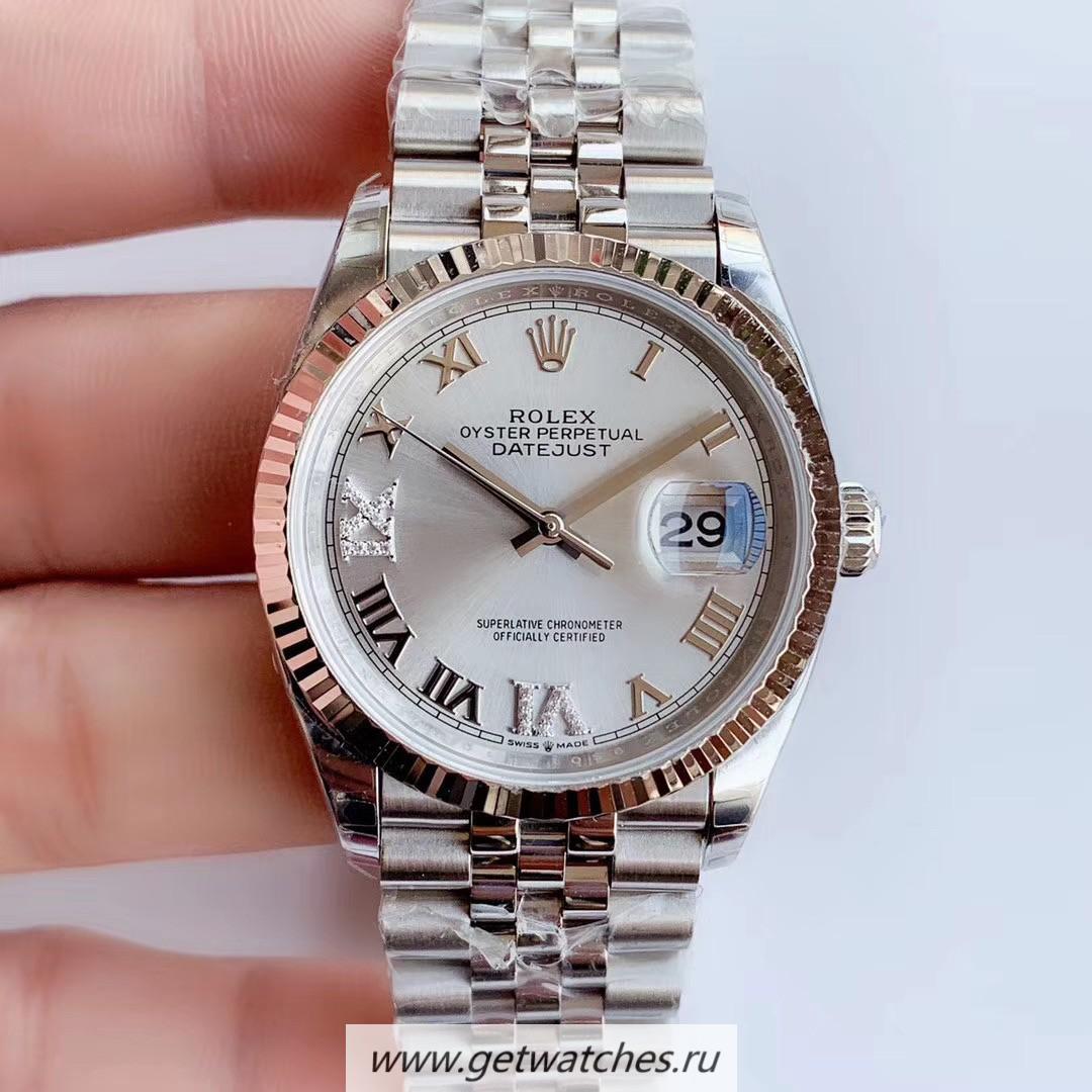 High Quality R01ex Datejust 36 126234 EWF SS 904L Silver Dial 3235