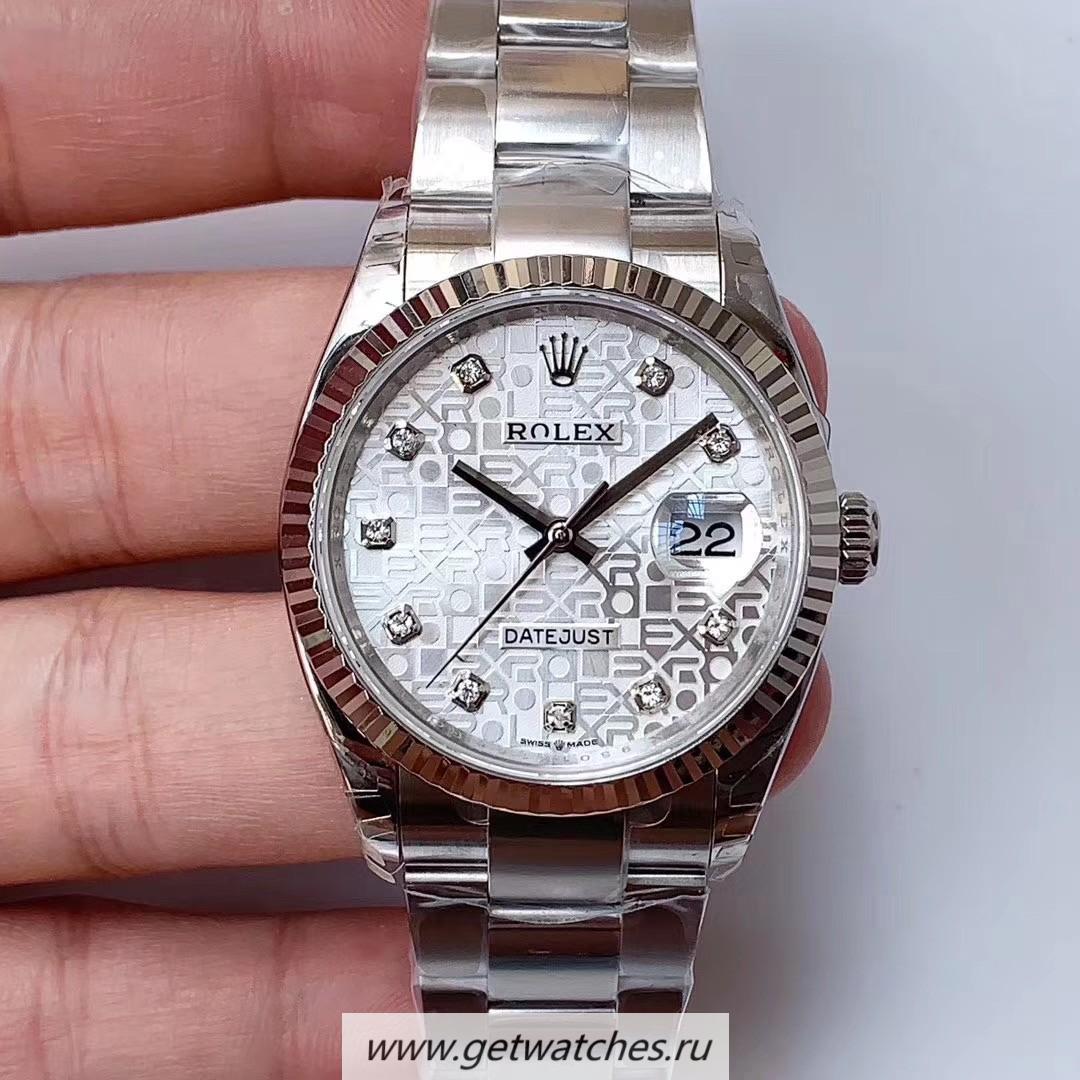 Replica R01ex Datejust 36 126234 EWF SS Silver Dial 3235
