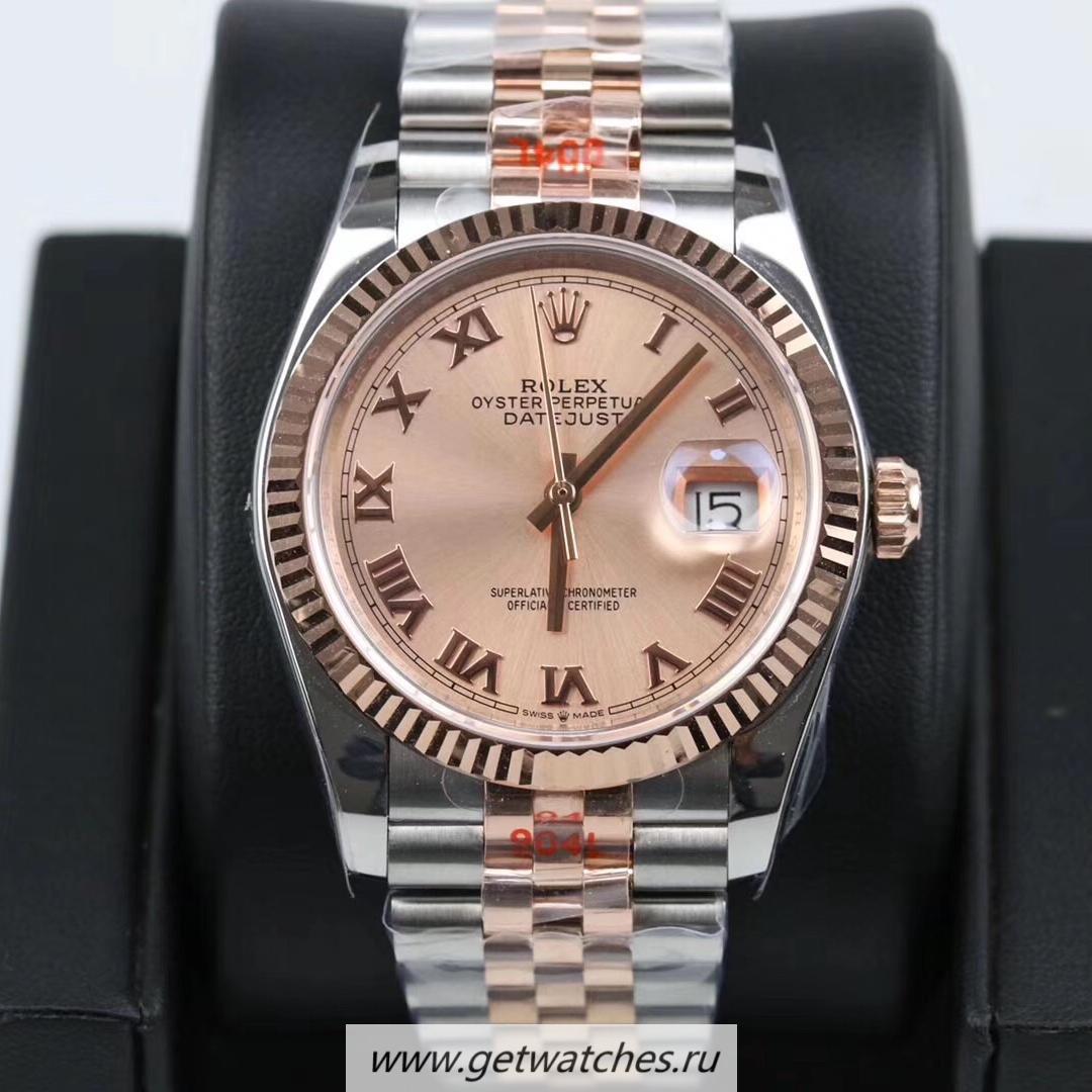 Perfect Replica R01ex Datejust 36mm 116231 GMF SS 904L & Rose Gold Rose Gold Dial 2824