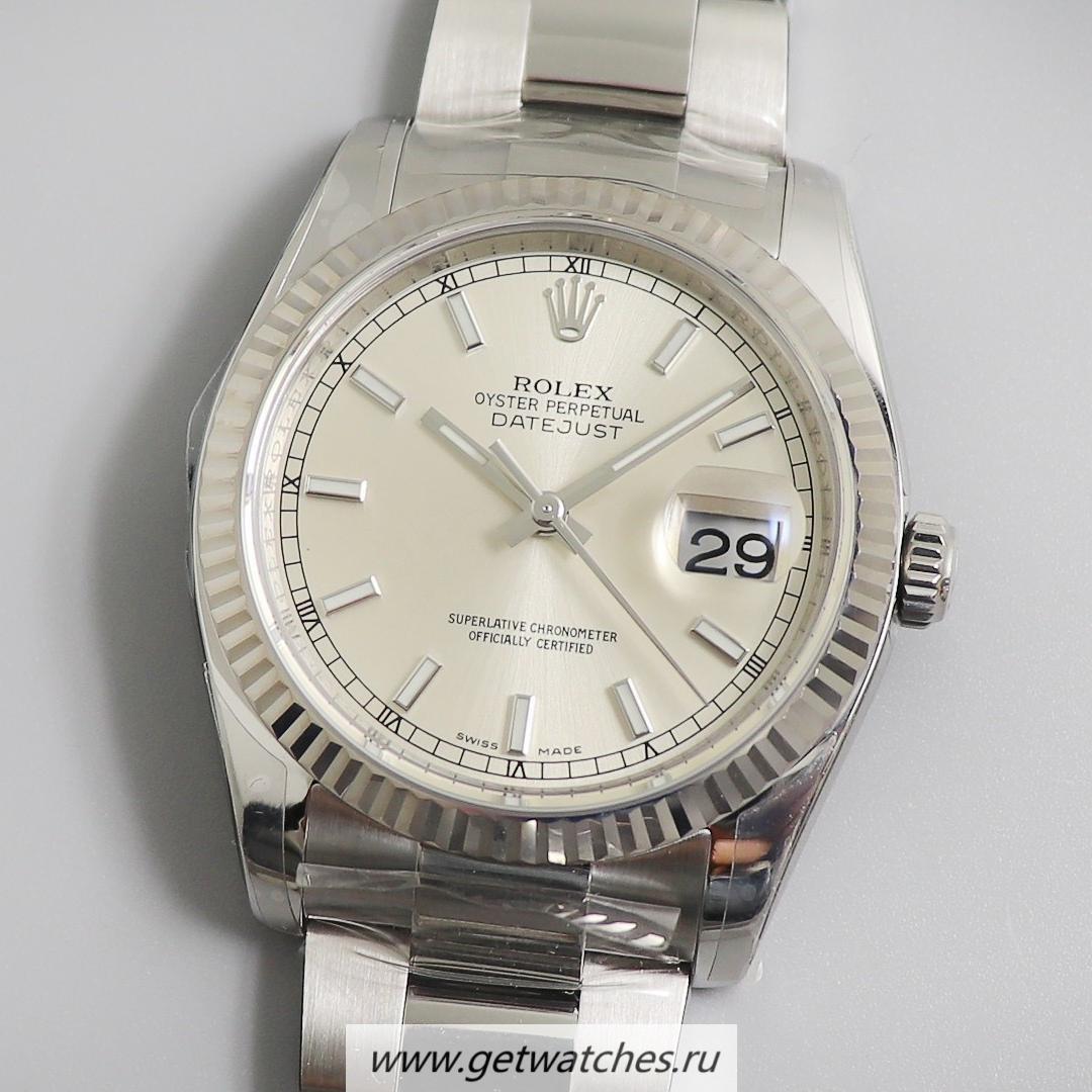 Fake R01ex Datejust 36mm 116234 ARF V3 SS 904L Silver Dial 3135