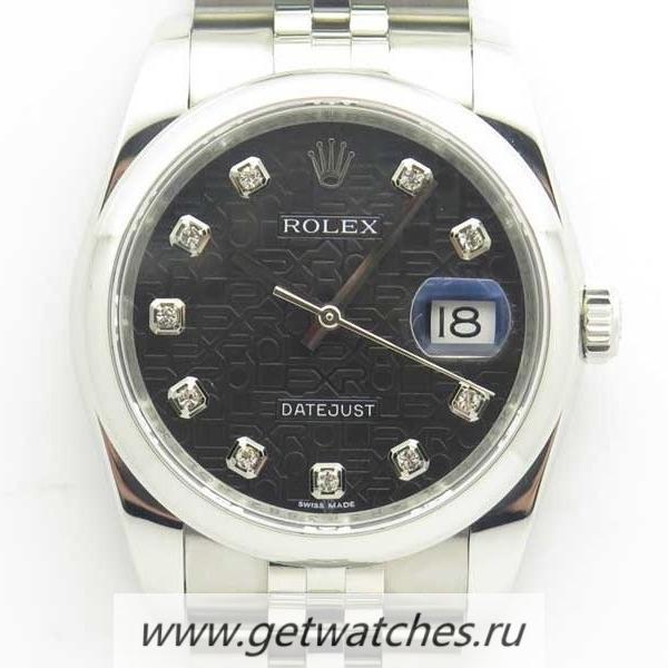 Perfect Replica R01ex Datejust 36mm 116234 DJF V2 SS Black Anniversary Jubilee Dial 3135