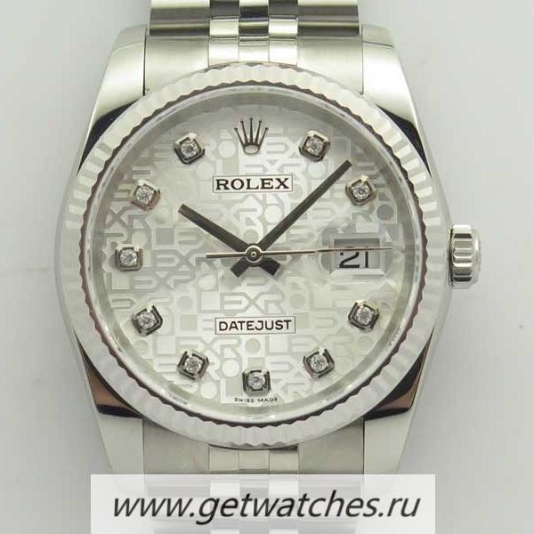Shop R01ex Datejust 36mm 116234 DJF V2 SS Silver Anniversary Jubilee Dial 3135