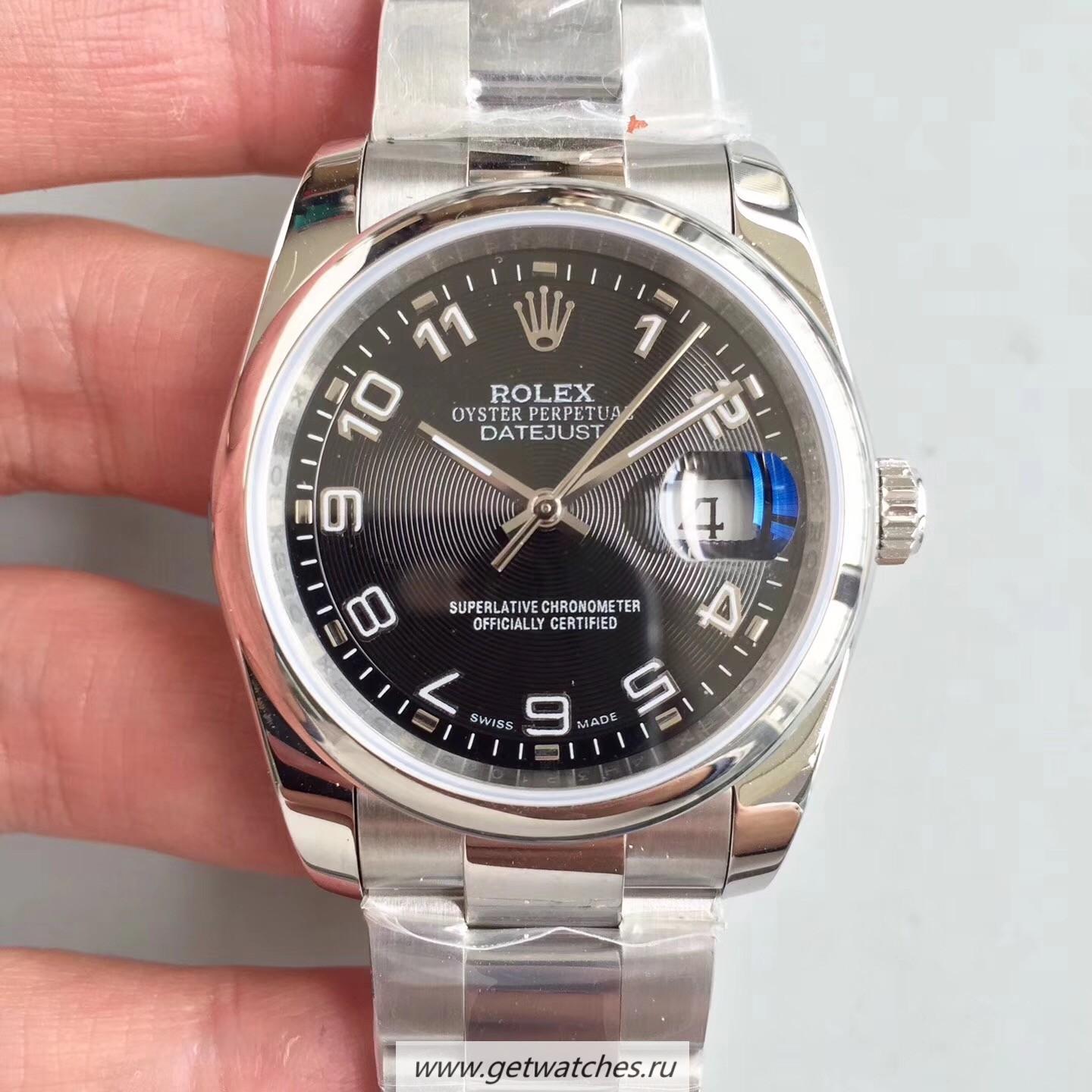 Replica R01ex Datejust 36mm 116234 MITF SS 904L Black Dial 3135