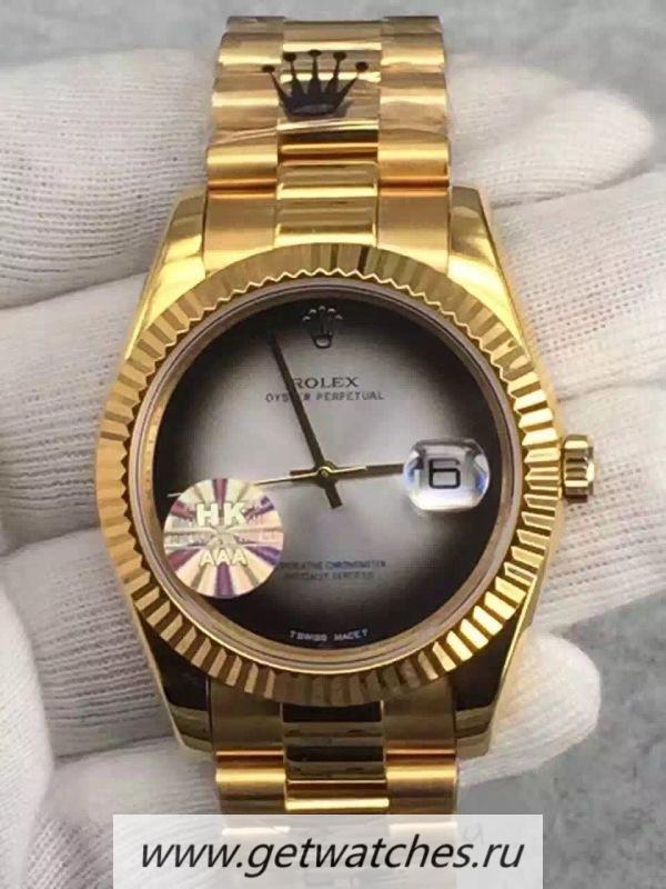 Perfect Replica R01ex Datejust 41 Lapis Lazuli HKF Yellow Gold Gray Dial 3255