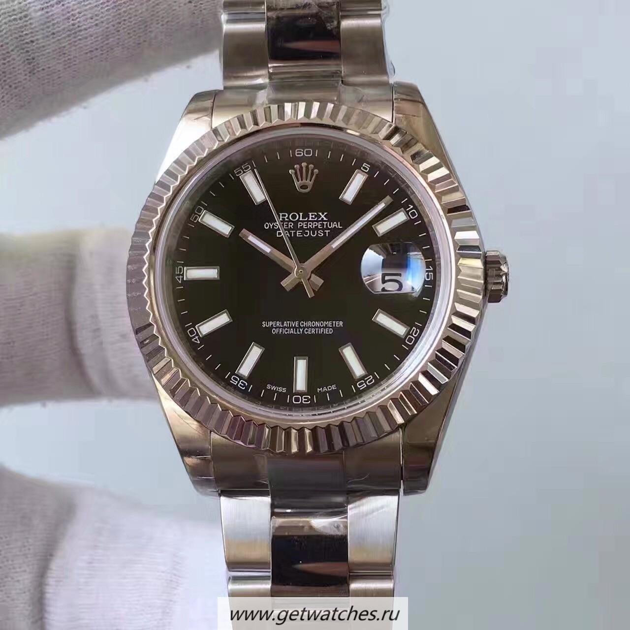 Best Price R01ex Datejust II 116334 2018 41mm EWF SS Black Dial 3136