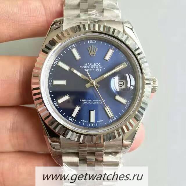 Copy R01ex Datejust II 116334 41mm NF SS Blue Dial 2836