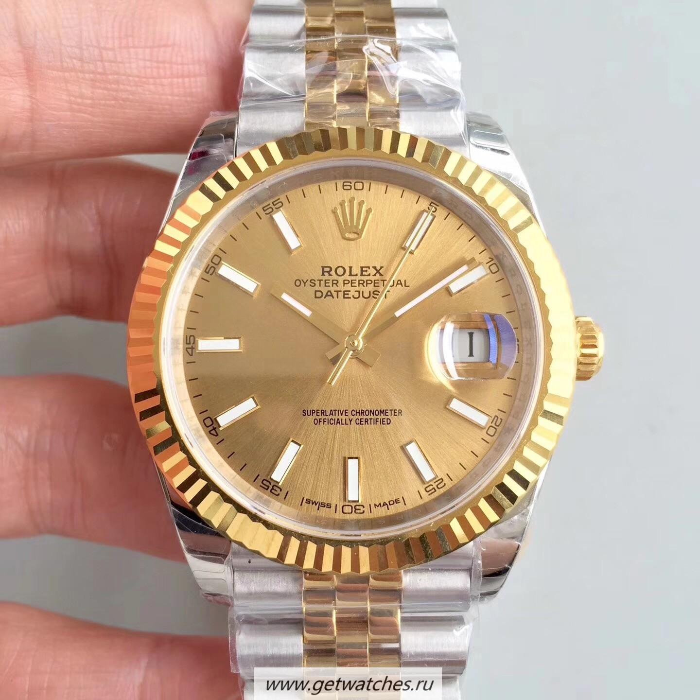 High Quality R01ex Datejust II 126333 41mm EWF SS & Yellow Gold Champagne Dial 3235