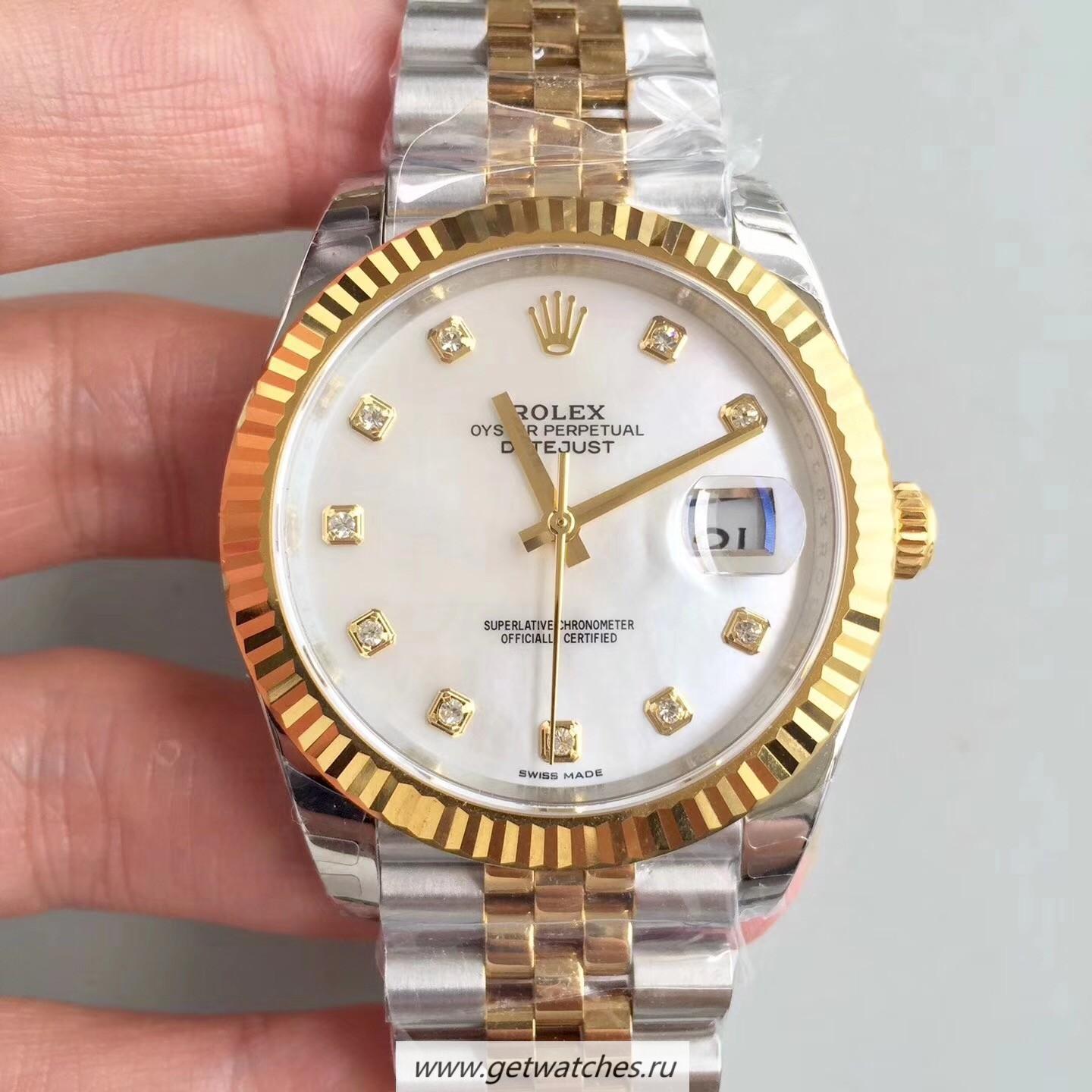 Perfect Replica R01ex Datejust II 126333 41mm EWF SS & Yellow Gold Mother Of Pearl Dial 3235