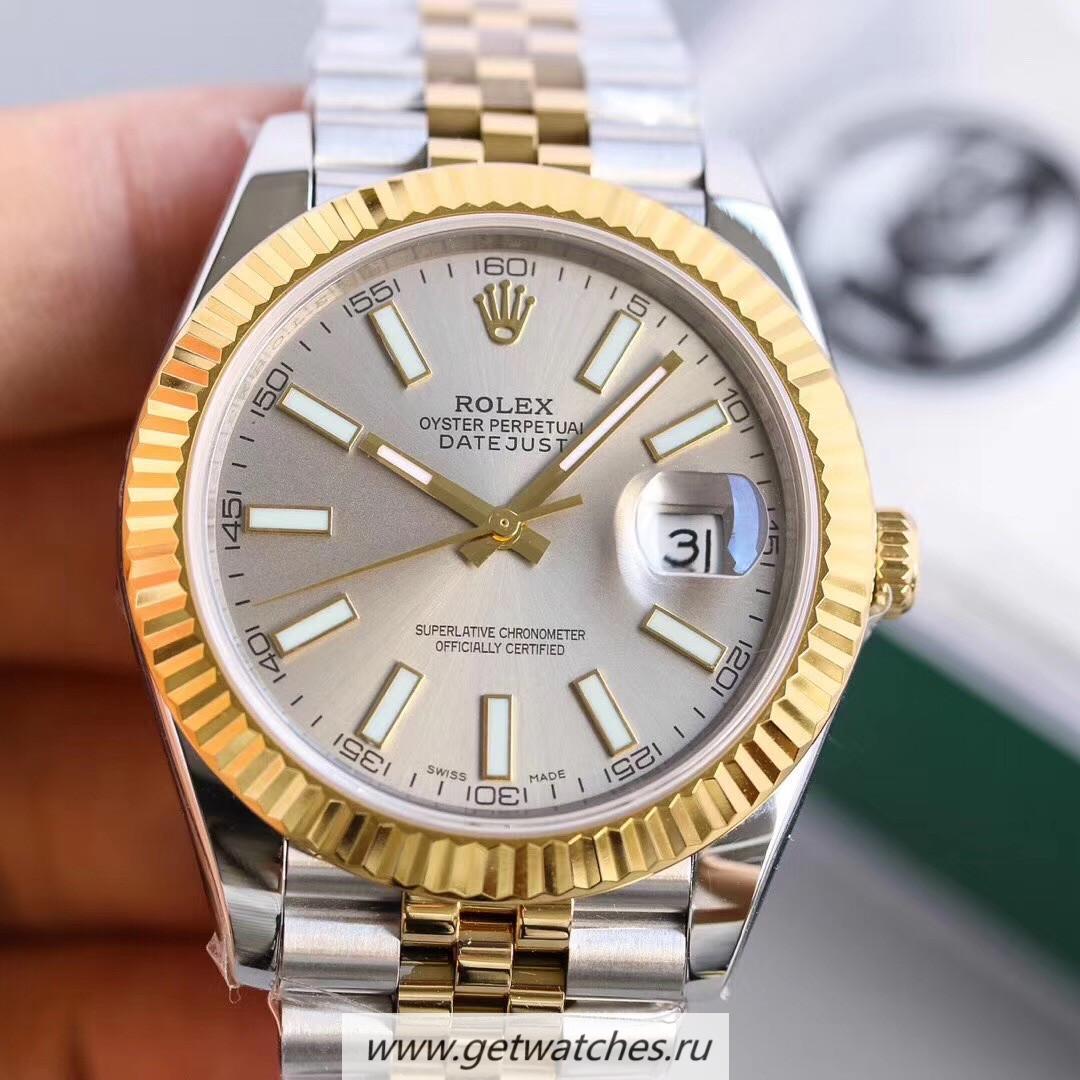 Perfect Replica R01ex Datejust II 126333 41mm KSF SS & Yellow Gold Rhodium Dial 2836