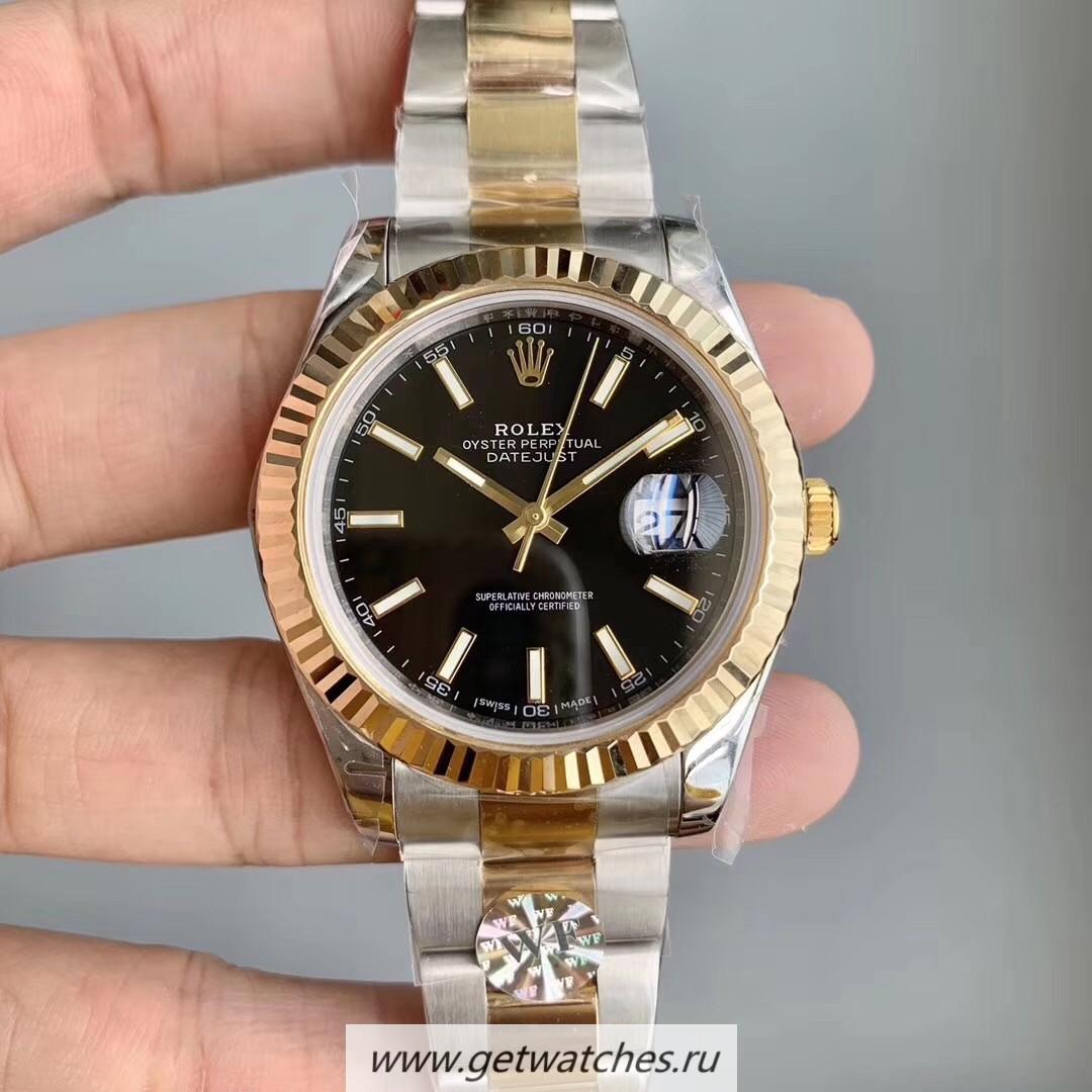 High Quality R01ex Datejust II 41mm 126333 WF SS 904L & 18K Yellow Gold Wrapped Black Dial 3135