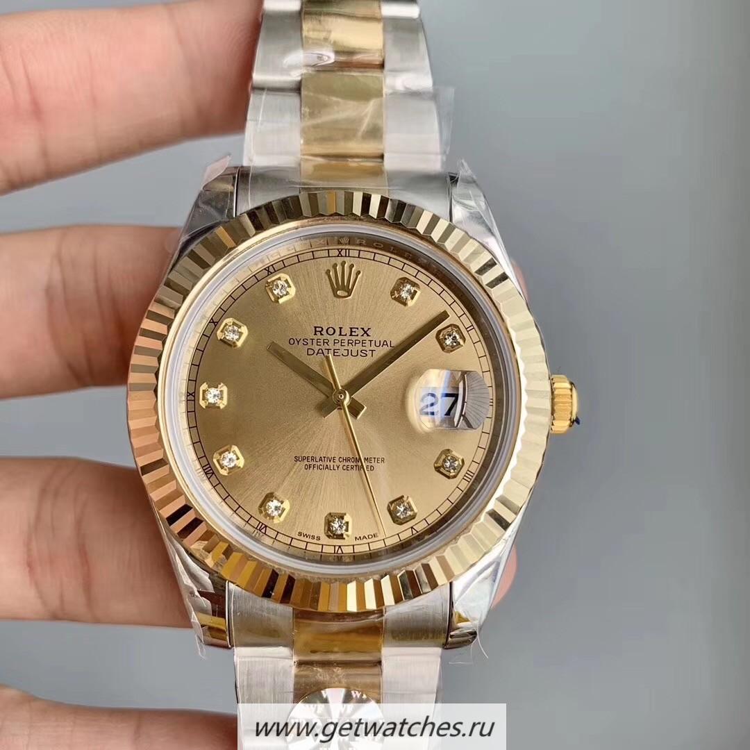NEW Replica R01ex Datejust II 41mm 126333 WF SS 904L & 18K Yellow Gold Wrapped Champagne Dial 3135