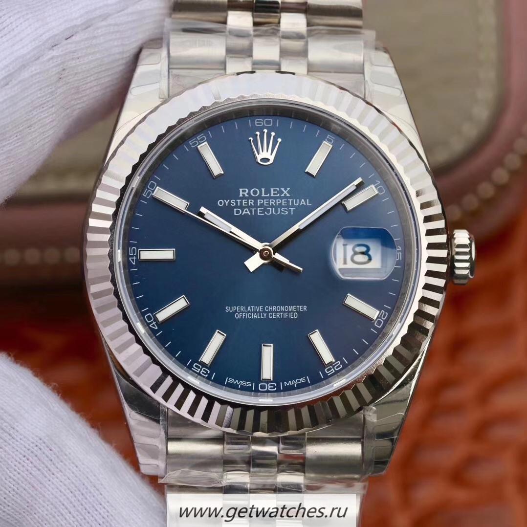 Replica R01ex Datejust II 41mm 126334 DJF SS 904L Blue Dial 2824