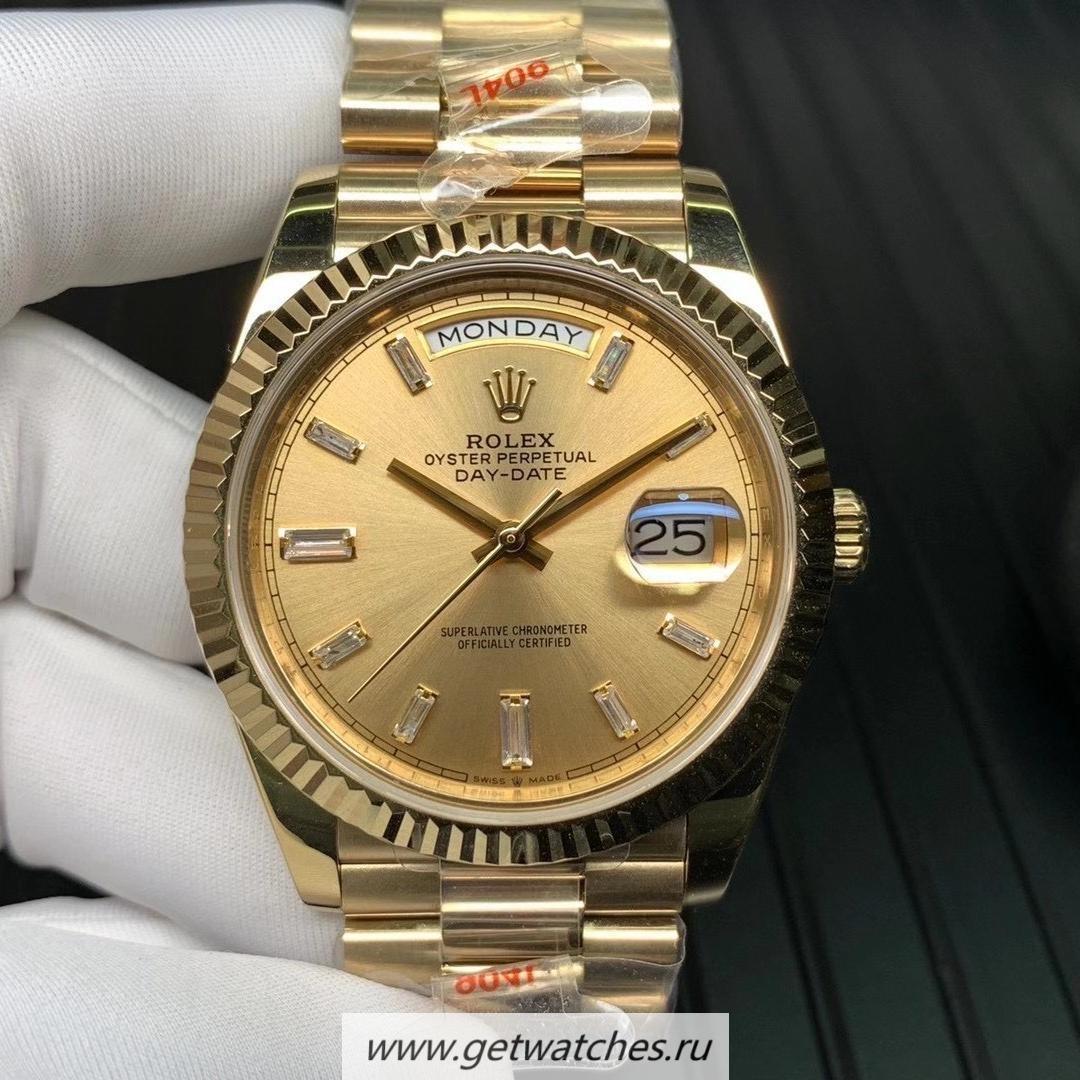 NEW Replica R01ex Day-Date 40 228238 GMF Yellow Gold & SS 904L Champagne Dial 2836