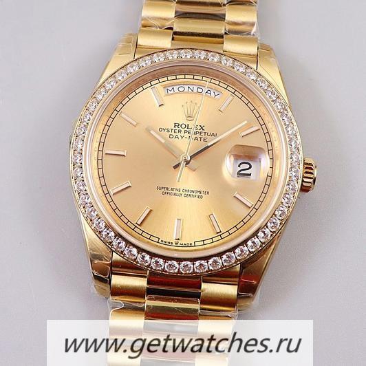 Best Price R01ex Day-Date 40 228348 RBR EWF Yellow Gold Champagne Dial 3255