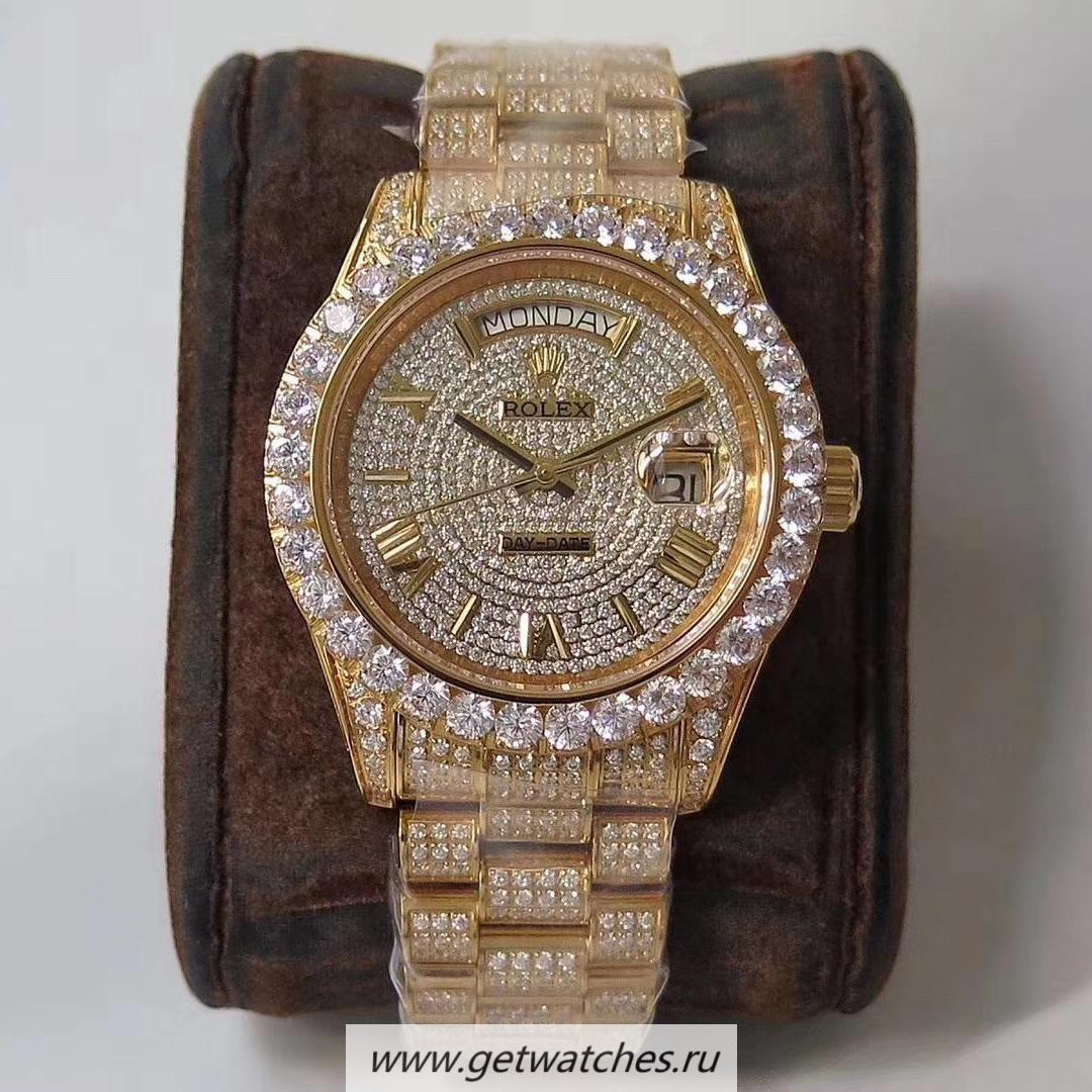NEW Replica R01ex Day-Date 40 228348 RBR TWF 18K Yellow Gold Wrapped SS 904L & Big D1am0nd Bezel D1am0nd Dial 2836