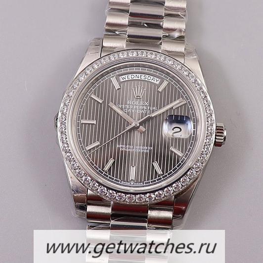 Best Price R01ex Day-Date 40 228349 RBR EWF SS Grey Dial 3255