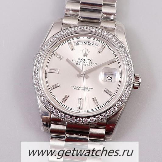 High Quality R01ex Day-Date 40 228349 RBR EWF SS Silver & D1am0nd Dial 3255