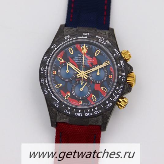 Best Price R01ex Daytona DIW OMF Forged Carbon Blue/Red Dial 4130