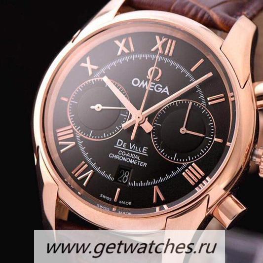 Fake 0me*ga Seamaster Planet Ocean Chrono 45mm SS Black Dial 9300