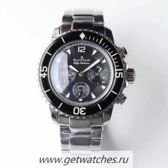 Replica Blancpain Fifty Fathoms Flyback Chrono 5085F-1130-71 UF SS Black Dial 7750