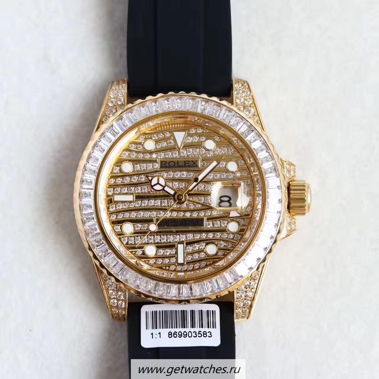 Fake R01ex GMT-Master II 116769 WTF Rose Gold & D1am0nds D1am0nd Dial 2836