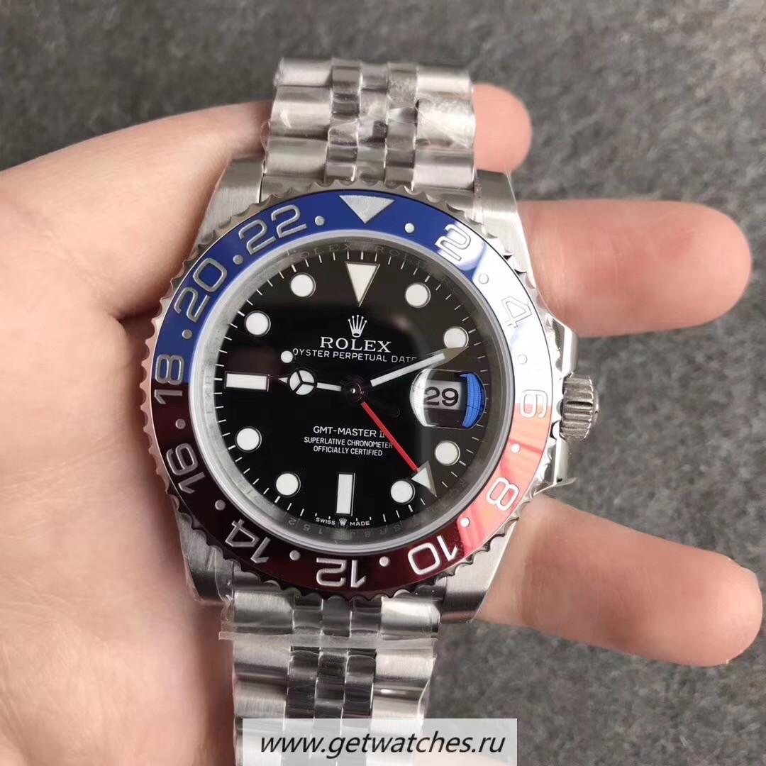 Copy R01ex GMT-Master II 126710 BLRO EWF SS Black Dial 2836