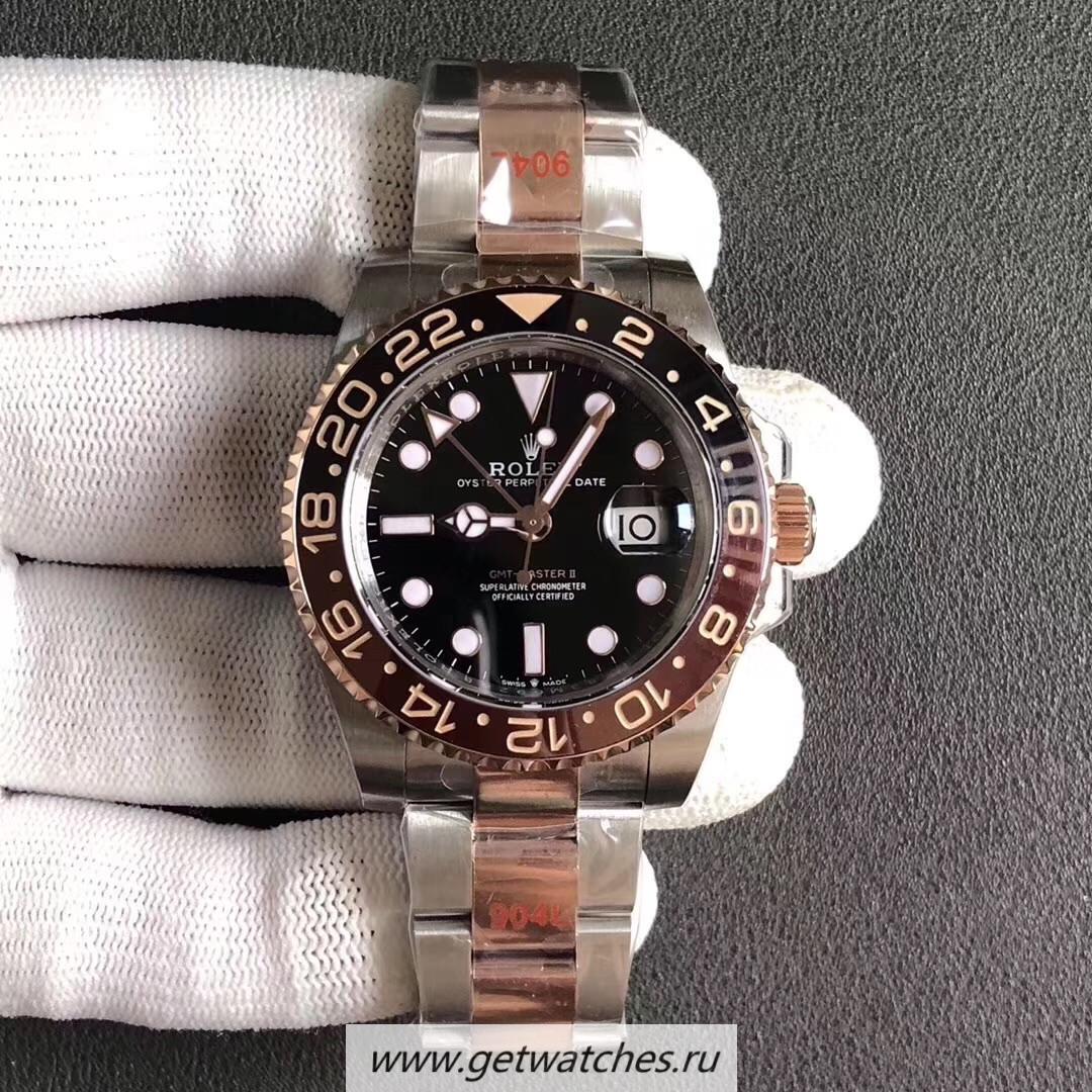Best Price R01ex GMT-Master II 126711 CHNR GMF V2 SS 904L & Rose Gold Black Dial 2836