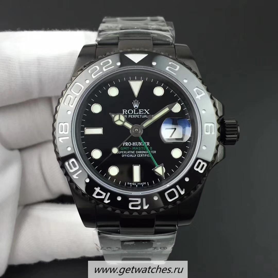 Replica R01ex GMT-Master II Pro Hunter 116713 LN BPF PVD Black Dial 2836