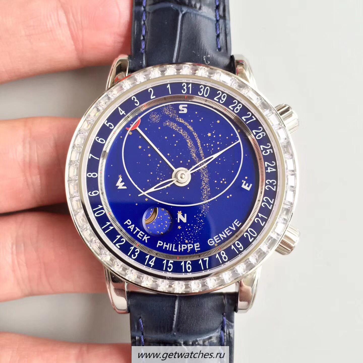 Replica Pat*k Phi1i*pe Grand Complications Sky Moon Celestial 6102P-001 Noob Factory SS Blue Dial 240 LU CL C