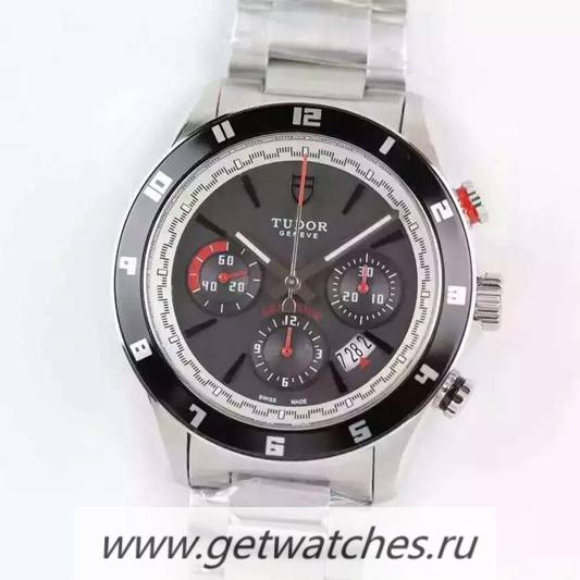 Replica Tudor Grantour SS Black Dial 7750