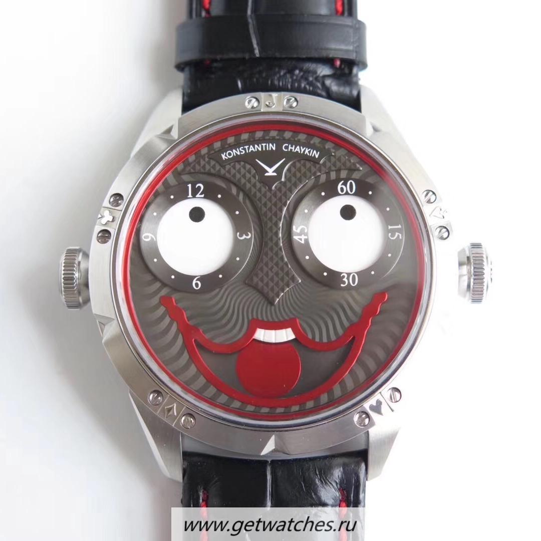 NEW Replica Konstantin Chaykin Joker V9F SS Anthracite & Red Joker Dial Seiko NH35A