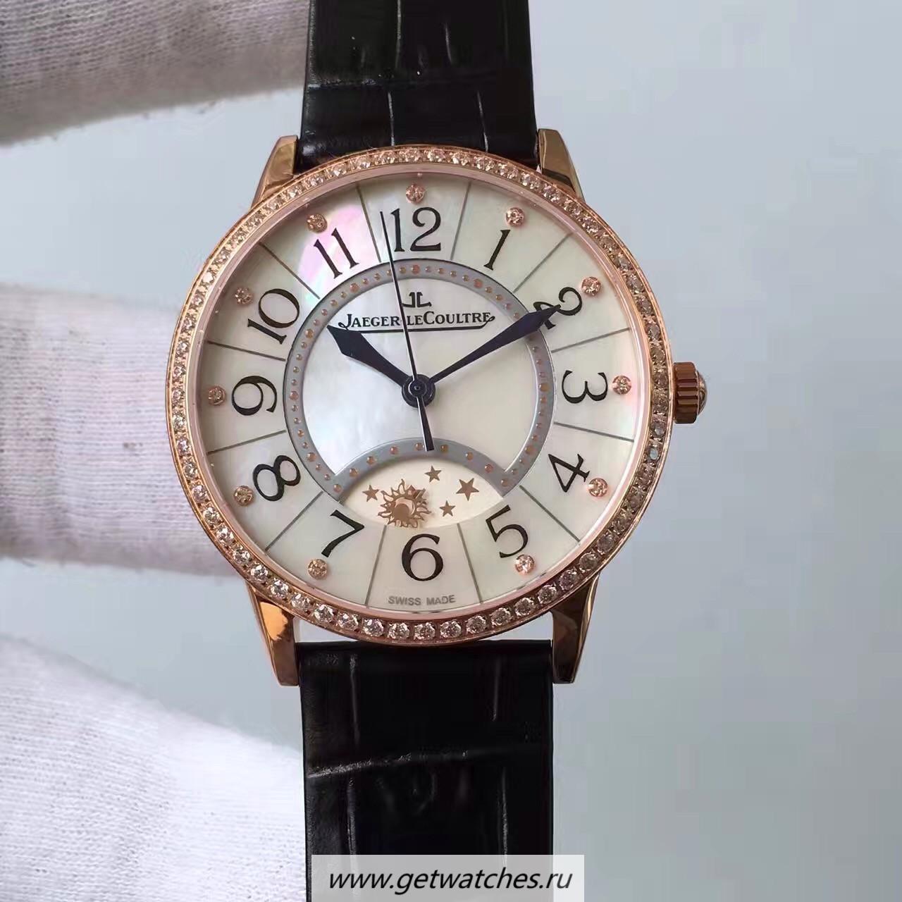 High Quality Jaeger-LeCoultre Ladies Rendez-Vous Night & Day 3612420 34mm Noob Factory Rose Gold & D1am0nds Pearl Dial 898A/1