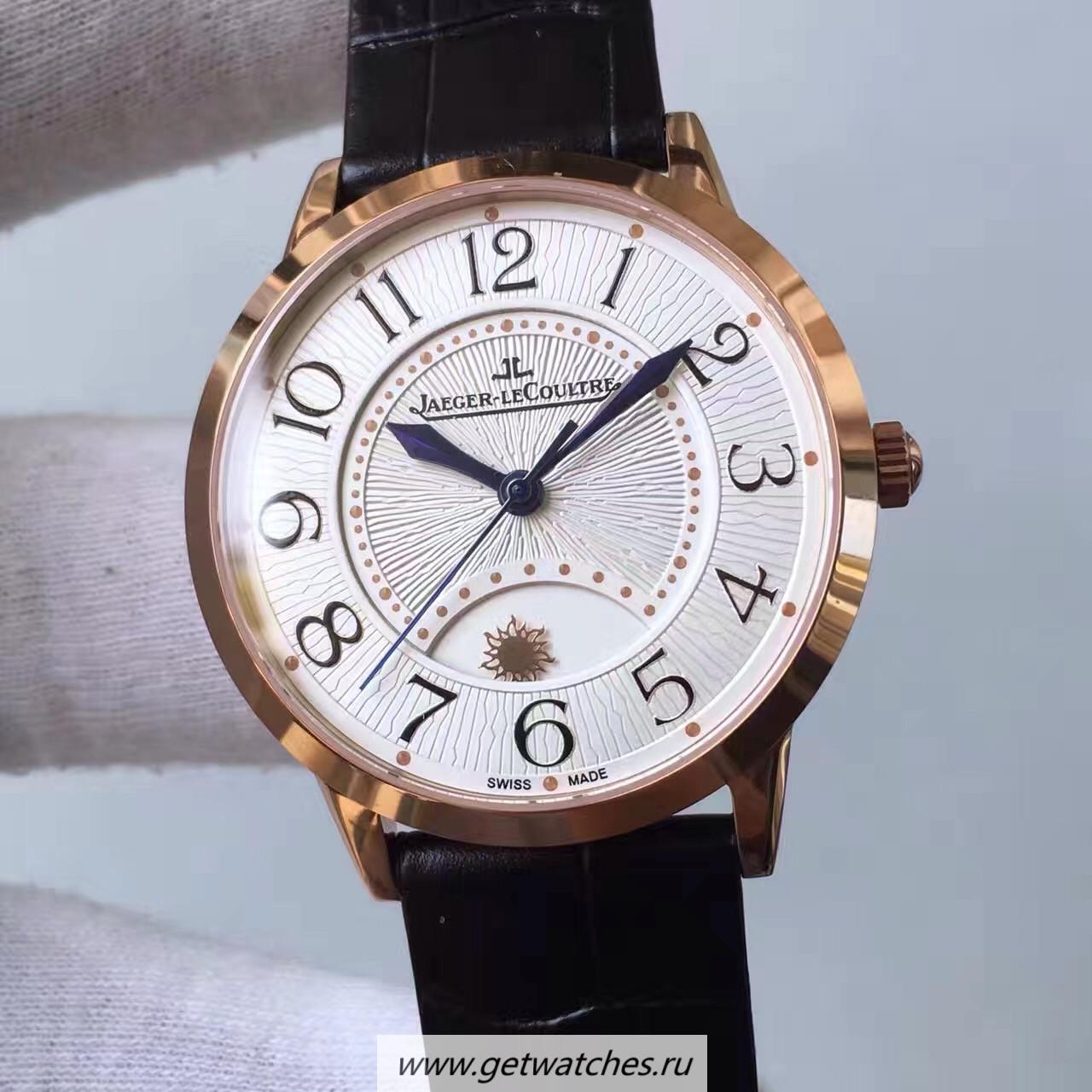 High Quality Jaeger-LeCoultre Ladies Rendez-Vous Night & Day Large 3612420 38mm Noob Factory Rose Gold White Dial 898D/1