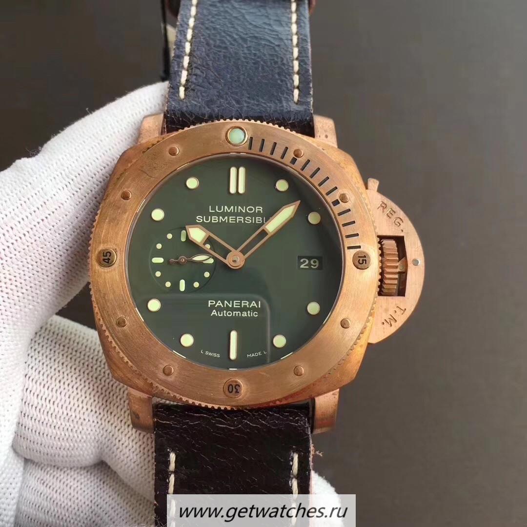 Perfect Replica Pa*e*a1 Luminor Submersible 1950 3 Days PAM684 ZF Rose Gold & Ceramic Black Dial P9010