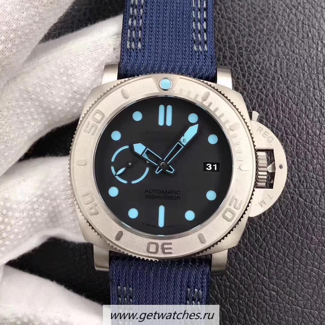 Replica Pa*e*a1 Luminor Submersible 1950 Amagnetic 3 Days PAM1389 ZF Titanium & Black Ceramic Black Dial P9010