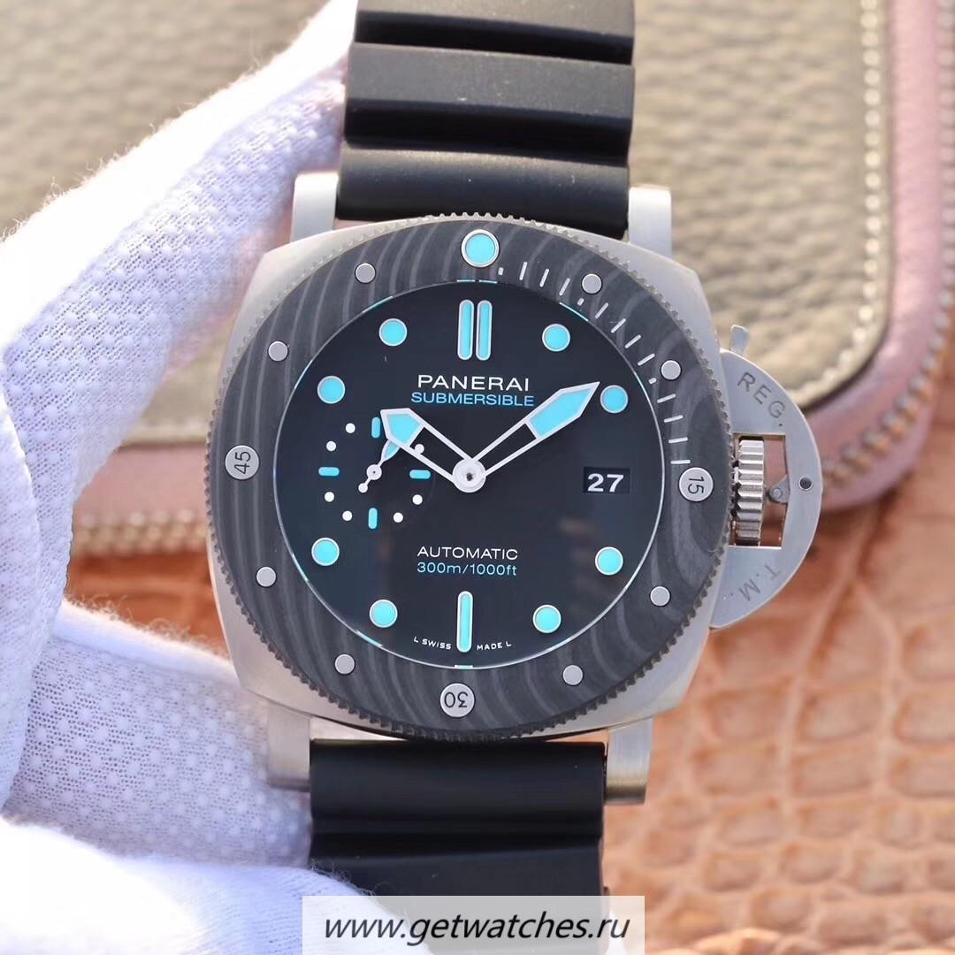 High Quality Pa*e*a1 Luminor Submersible PAM1616 VSF Carbotech Black Dial P9010