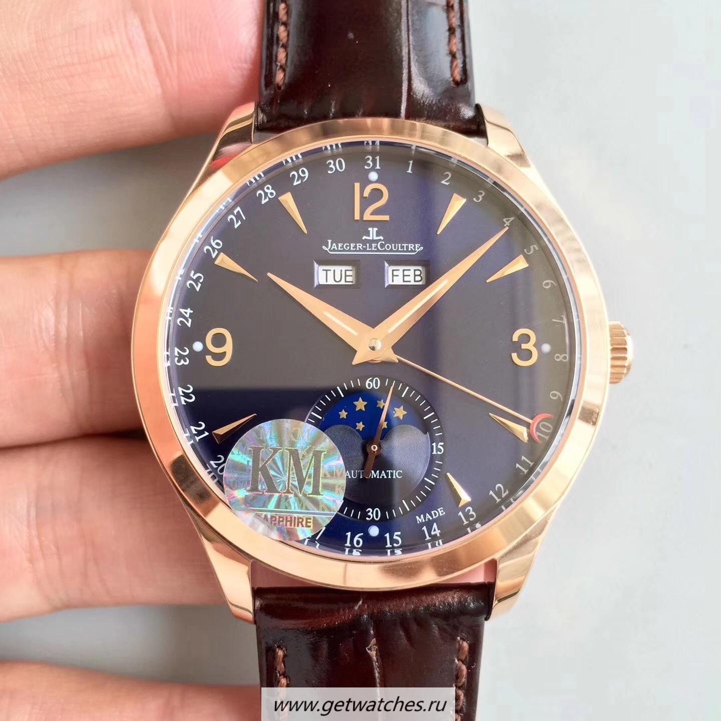 High Quality Jaeger-LeCoultre Master Calendar 1552520 KMF Rose Gold Blue Dial Caliber 866/1