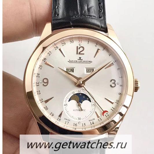 Fake Jaeger-LeCoultre Master Calendar 1552520 OMF Rose Gold Silver Dial Caliber 866/1