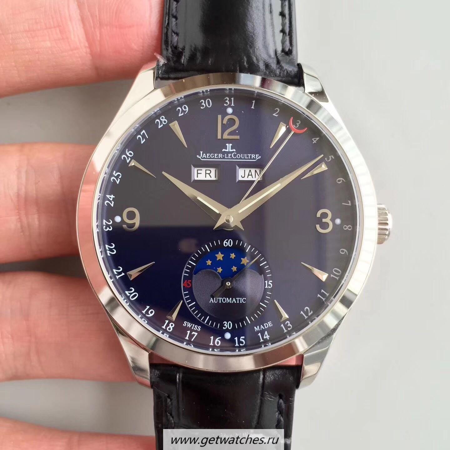 Replica Jaeger-LeCoultre Master Calendar 1558420 KMF SS Blue Dial Caliber 866/1