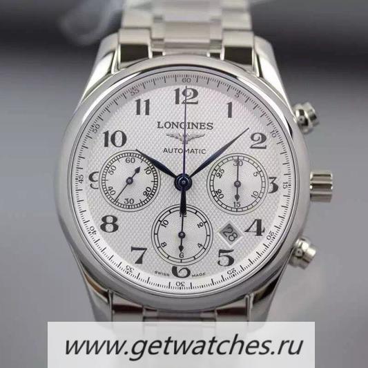 Copy Longines Master Collection Chrono SS White Dial 7750