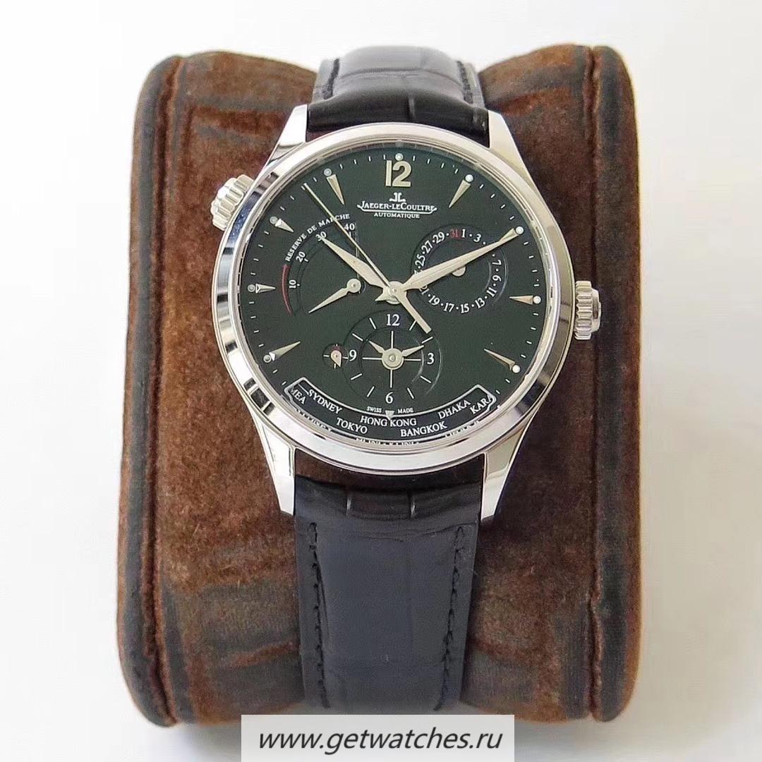 Perfect Replica Jaeger-LeCoultre Master Geographic 1428421 ZF SS Black Dial Caliber 939A/1