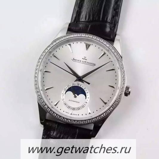 Perfect Replica Jaeger-LeCoultre Master Ultra Thin Moon SS White Dial JLC 925