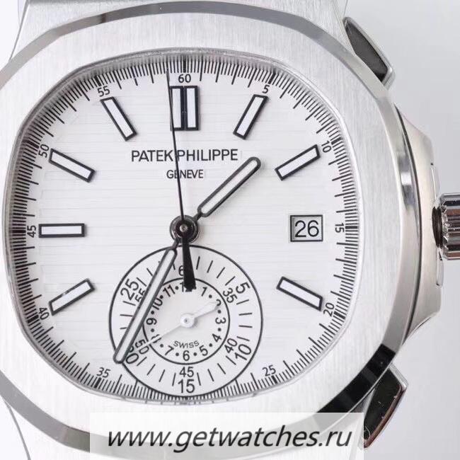 NEW Replica Pat*k Phi1i*pe Nautilus Chrono 5980 PPF SS White Dial 7750