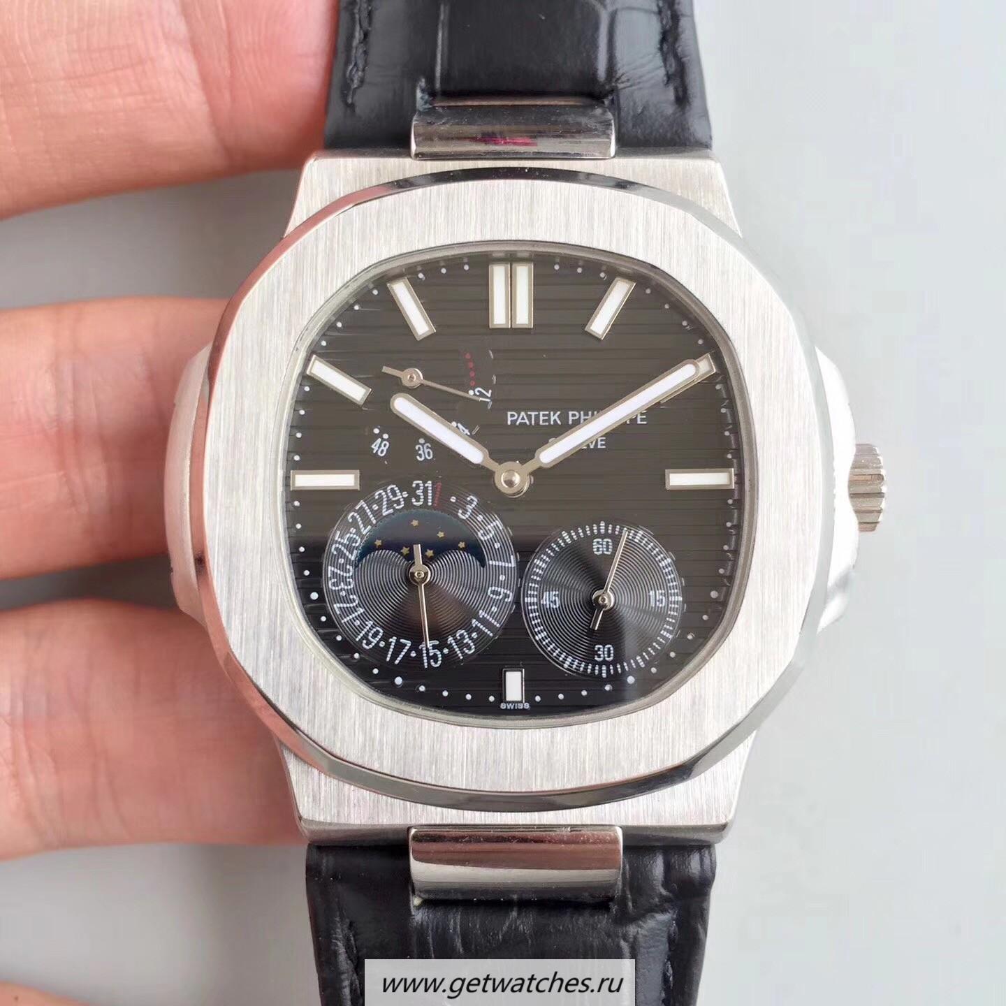 NEW Replica Pat*k Phi1i*pe Nautilus Moonphase 5712G-001 Noob Factory SS Black Dial 240 PS IRM C LU