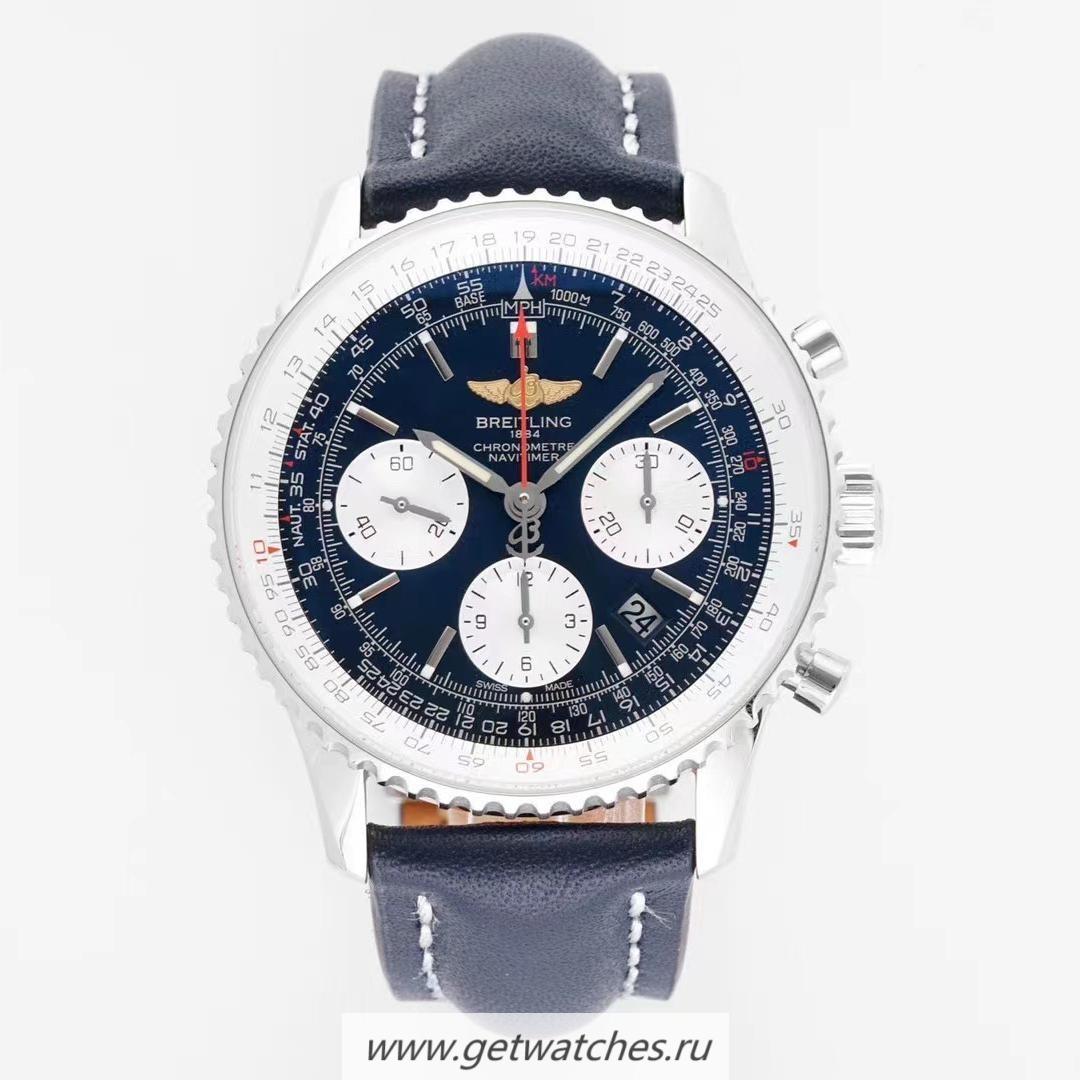 NEW Replica Breitling Navitimer 01 43mm BLSF SS Blue Dial 7750